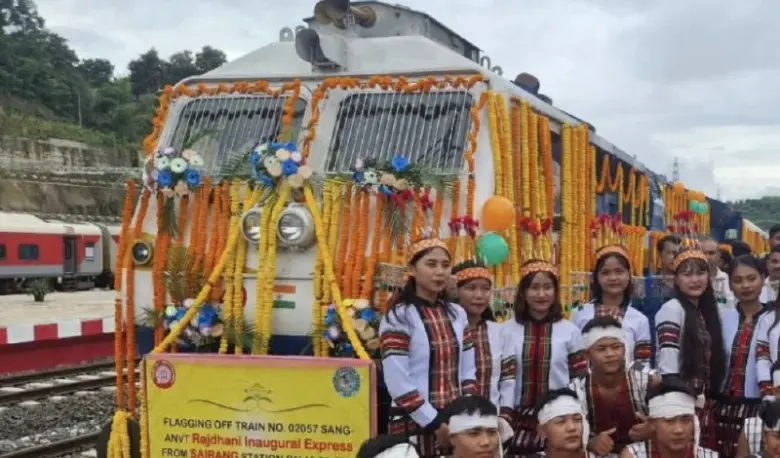 Prime Minister Modi Launches Mizoram'S First Capital Express, Connecting Aizawl To Delhi, Enhancing Northeast Rail Connectivity.