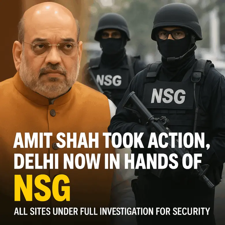 Amit Shah Action Amit Shah Took Action, Delhi Now In Hands Of Nsg. All Sites Under Full Investigation For Security.