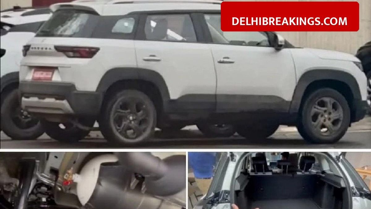 Delhibreakings Maruti Brezza 2026 Cng Underbody Tank Launch Details Maruti Brezza 2026 Spotted With Underbody Cng Tank, No Spare Wheel But Full Boot Space For Passengers